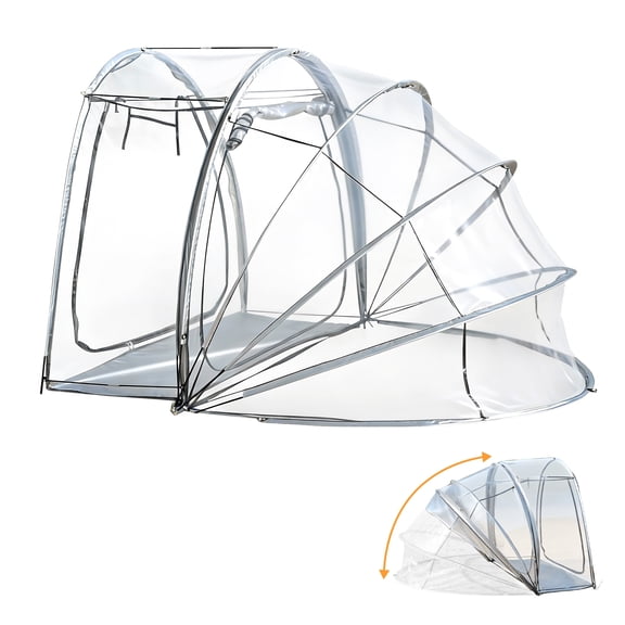 Wliqien 4-Person Sun Tent, All Weather Sports Tent, Instant Outdoor Bubble Tent, Rainproof Camping Sun Shelter, Portable Clear Screen House, 235x200x150cm