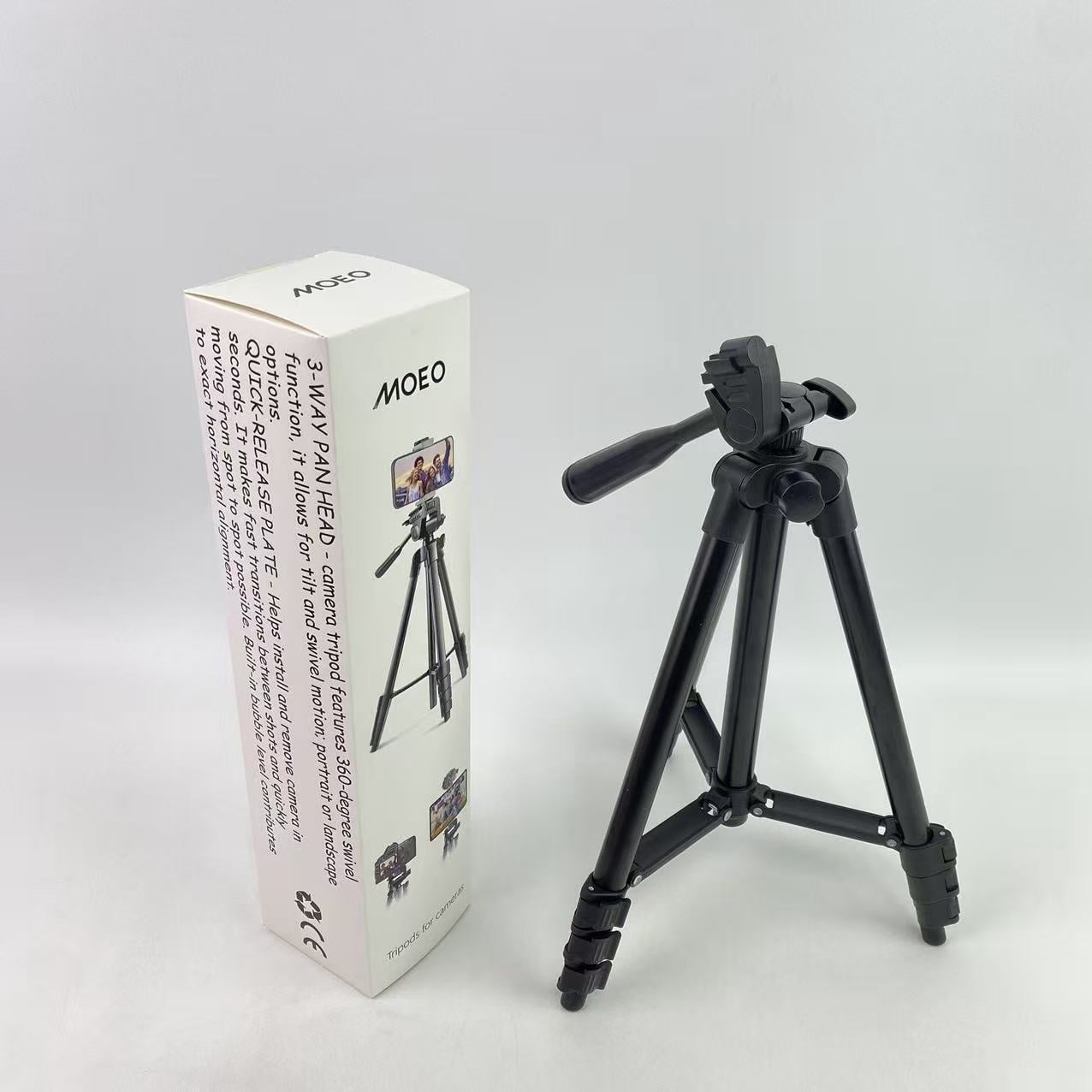 MOEO Tripods for cameras,60" Camera Tripod,Cell Phone Tripod,Professional Aluminum Portable Tripod Stand with Phone Tripod Mount&1/4”Screw