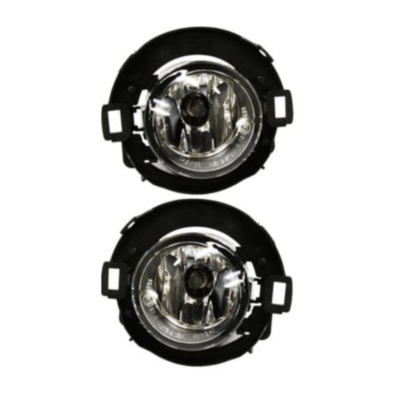 Carlights360 For Nissan Xterra 2005-2015 Fog Light Assembly Driver And Passenger Side | Pair | CAPA | With Bulb(s) | Replacement For NI2590102, NI2590102C | 26150-EA025