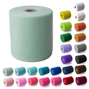 Craft And Party- Mint 6" x 400 yards Tulle Roll Fabric Spool - Tutu Wedding Gift Craft Bow Decoration