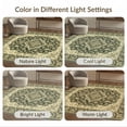 thumbnail image 7 of ODIKA 5'x7' Washable Area Rug Forest Vintage Central Motif Faded Ivory Accent Traditional Design for Dining Room, Under Table, Home Office, Non-Slip Chair-Friendly, 7 of 7