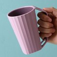 thumbnail image 1 of CRAFTHROU 2Pack Round with Handle Tooth-Brushing Cup in Plastic for Adults Daily Use, 1 of 7