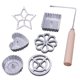 thumbnail image 1 of Fabricante de Moldes para BuñUelos de Aluminio con Asa Moldes para Gofres Embudo Molde para Hacer Anillos para Pasteles Molde para Hornear Galletas, 1 of 10
