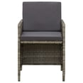 thumbnail image 2 of vidaXL Garden Chairs with Cushions 4 pcs Poly Rattan Grey, 2 of 5