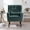 Blackish Green, variant on 29" Chenille Butacas Para Sala Couch, Comfy Small Chair with Solid Wood Legs, Reading Nook Chair with Waist Pillow for Living Room, Grey