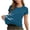 Navy, variant on gbyLJF Womens Workout T Shirt Round Neck Short Sleeve Stretch Tops Lightweight Summer Sports Running Clothing