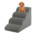 thumbnail image 7 of Pefilos 28" Pet Stairs for Small Dogs, 4-Step Dog Ramp for Beds and Couch, Non-Slip Balanced Indoor Step, Gray, 7 of 7