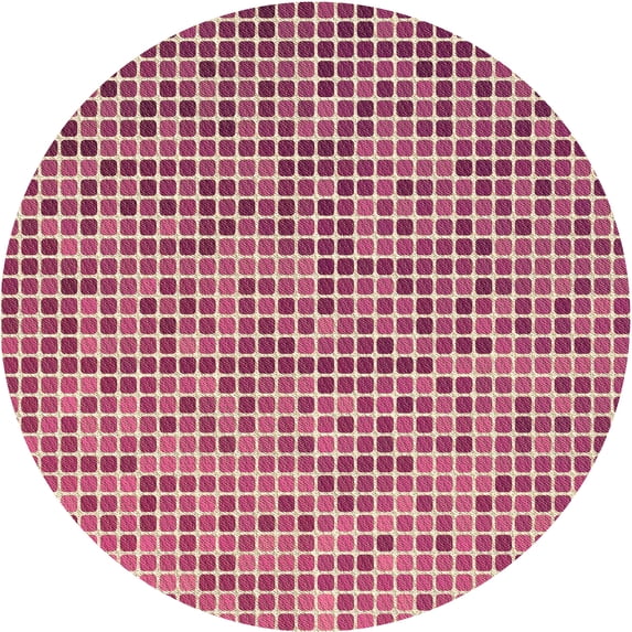 Ahgly Company Indoor Square Patterned DarkSalmon Pink Area Rugs, 3' Square