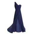 thumbnail image 3 of iEFiEL Women Ladies Chiffon One-shoulder Dress Long Evening Bridesmaid Prom Gown Dress, 3 of 7