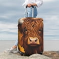 thumbnail image 3 of Lsque Countryside Sunflower Cow Printed Luggage Cover, Travel Luggage Protector,Scratch and Dirt Resistant, Fits 18-32 Inch Luggage - Medium, 3 of 9