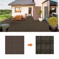 thumbnail image 5 of Alden Design 12” x 12” Interlocking Wood Flooring Tiles for Deck, Pack of 27, Black, 5 of 18