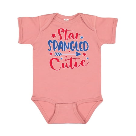 

Inktastic 4th of July Star Spangled Cutie with Blue and Red Stars Gift Baby Boy or Baby Girl Bodysuit