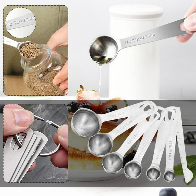 Measuring Spoons Set - 7-Piece Kitchen Measuring Spoons With