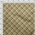 thumbnail image 3 of oneOone Cotton Poplin Pale Yellow Fabric Check Diy Clothing Quilting Fabric Print Fabric By Yard 42 Inch Wide, 3 of 4
