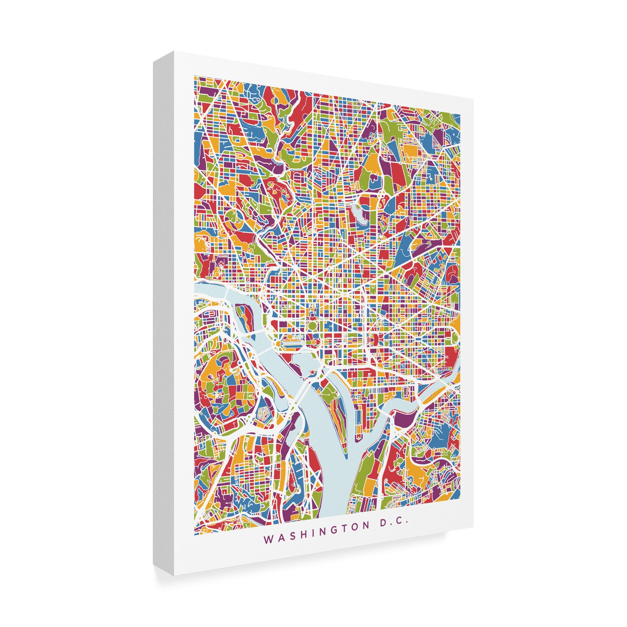 Trademark Fine Art 'Washington DC Street Map II' Canvas Art by Michael Tompsett