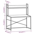 thumbnail image 4 of vidaXL Computer Desk Black and Oak 120x60x138 cm, 4 of 5