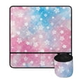 thumbnail image 2 of HELLHERO Sewing Machine Mats Beautiful & Practical Fusion Protective Mat Blue and Pink Floral Pattern Household Accessories Durable 25.2×24.4 Inch for Mom, 2 of 5