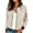 #1Beige, variant on Womens Outerwear Button Front Bomber Jacket Faux Suede Ribbed Trim Casual Outerwear