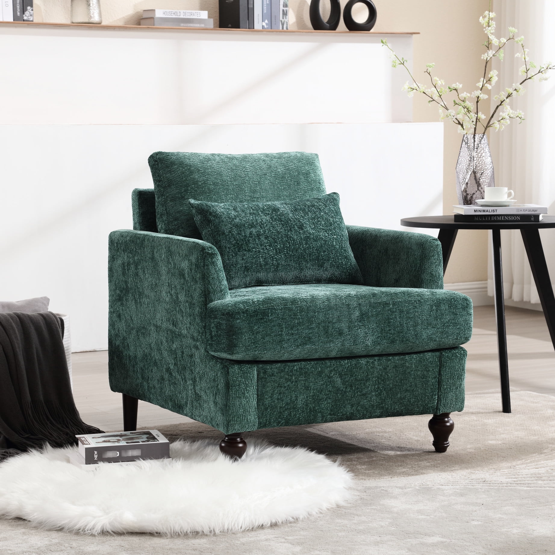 modern chenille chair - comfy product