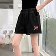 thumbnail image 5 of XXWXYD Girls Denim Shorts Wide Leg Baggy Straight Elastic High Waist Jorts Y2K Kids Toddler Summer Vintag𝖾 Comfort Retro Loose Fit Shorts, 5 of 5
