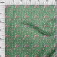 thumbnail image 3 of oneOone Cotton Flex Green Fabric Florals Sewing Craft Projects Fabric Prints By Yard 40 Inch Wide, 3 of 4