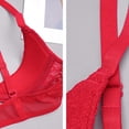 thumbnail image 6 of Bra 1/4 Cup Push Up Bras for Women S`exy Underwire Lace Bra See Through Padded Bandeau Shelf Bra Tops, 6 of 6
