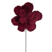 20" Burgundy Magnolia 10" Flower 3/Bag