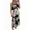 Black, variant on CHICME Womens Dresses Floral Print Spaghetti Strap Sleeveless Hollow Out Ruched Casual A Line Party Midi Dress Black-S