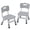 Dark gray, variant on Kids Chair, 2 Pack 3-Level Height Adjustable Plastic Toddler Chairs for Children Boys Girls Age 2-6, Spine Protection Seating with Non-Slip Foot Covers for Home Classroom Nursery, Natural