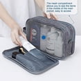 thumbnail image 3 of Neceser de viaje para hombre gris de 1 pieza, neceser de viaje, bolsa húmeda y seca con asa para viajes, baño, gimnasio y vacaciones Sailing Electrónica, 3 of 5