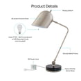 thumbnail image 3 of Lampe de Table Yash - Cordon d'Alimentation de 5 Pieds, Base en Pierre de Marbre, Interrupteur Rotatif, 3 of 5