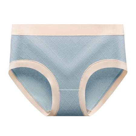 Discount Bonanza  Women s Large Size Mid-Rise Panties  Fashion Sexy  Soft Cotton  Seamless  Comfort Fit  Daily Wear  Breathable  Elastic Waistband  Plus Size Tops for Women Clearance | Blue XL