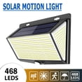 thumbnail image 2 of 468 LED Luz solar Sensor de movimiento Montado en la pared Hogar Lámpara de calle Decoración Hugtrwg Para estrenar, 2 of 6