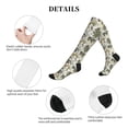 thumbnail image 5 of Lsque Vintage Animals Palm Tree Pattern Sport Compression Socks for Men & Women 15-20 mmHg Knee High Nurse Pregnant Running Medical and Travel Athletic, 5 of 6