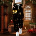 thumbnail image 4 of Xmyrz Womens Pants Christmas Print Sweatpants Elastic Drawstring Pocket Softable Going Out Pocket Lounge Pants Casual Trouser, 4 of 5