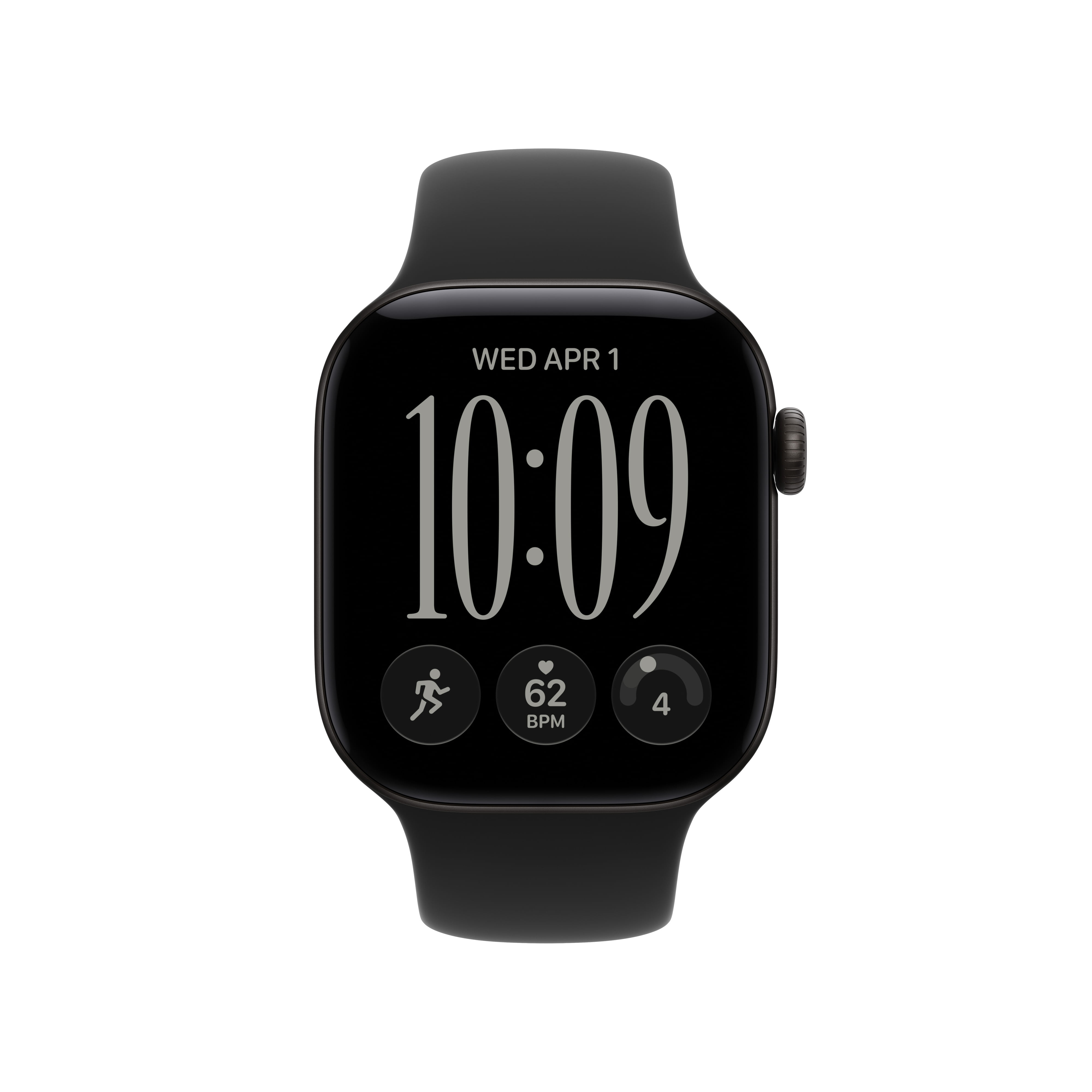 Apple Watch Series 12 GPS + Cellular 42mm Black Aluminum Case with Black Sport Band - S/M