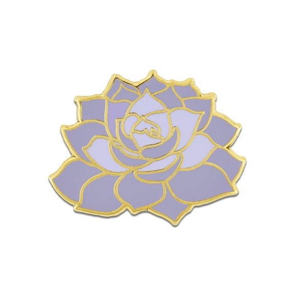PinMart's Lavender Purple Succulent Flower Plant Lover Enamel Lapel Pin