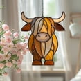 thumbnail image 5 of Lilixerw Highland Cow Stained Glass Acrylic Ornament,3D Stained Glass Art Effects,Farm Animal Sun Catcher Ornament for Window,Car,Mirror,Wall,5.9 Inch, 5 of 9