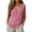 Pink, variant on Women's Plus Size 100% Cotton Vest, Sleeveless V-Neck Button-Down Waistcoat with Textured Fabric