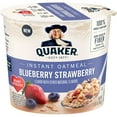 thumbnail image 2 of (12 pack) Quaker Blueberry & Strawberry flavored Instant Oatmeal, Quick Cook Oatmeal, 1.69 oz Cup, 2 of 7