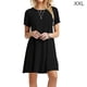 thumbnail image 1 of Vestido Mujer Verano Camiseta larga Vestido de manga corta de color sólido, Negro, XXL kenally AP001906-15, 1 of 4