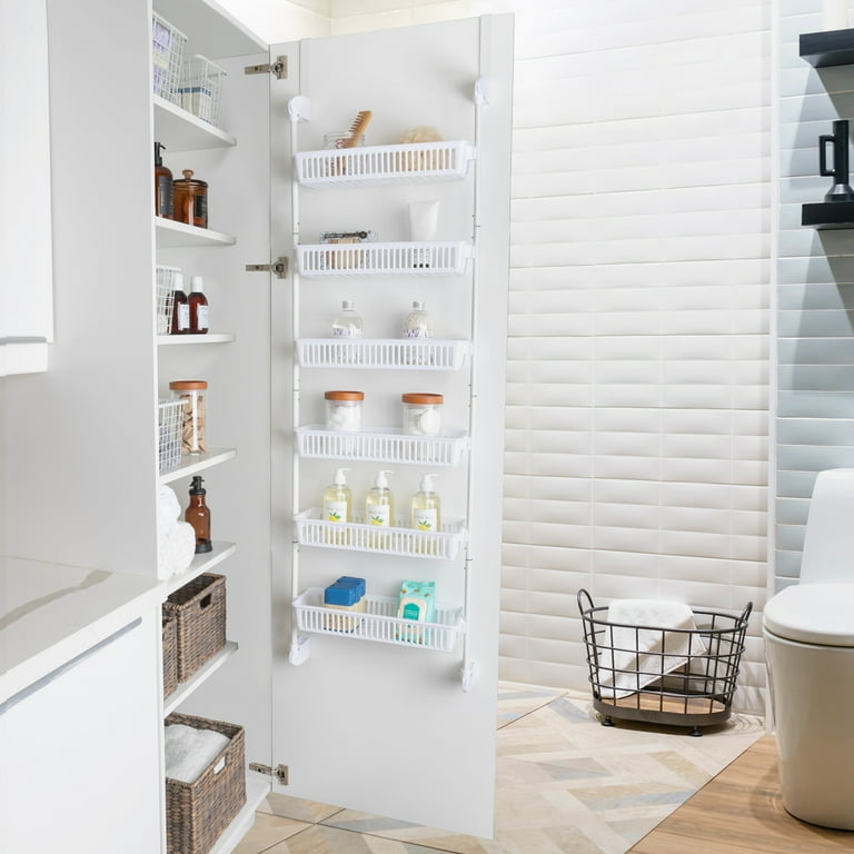 White 3-Tier Over-the-Door Kitchen Organizer with Hooks