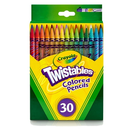 Crayola Twistables Colored Pencil Set, Gift Ages 3+ - 30 Count