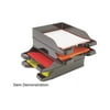 deflecto Docutray Multi-Directional Stacking Tray Set, Two Tier, Polystyrene, Black