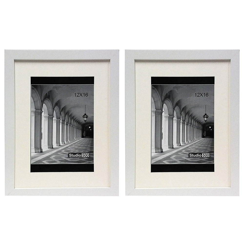 Studio 500 Value 2Pack, 12x16" Smooth Wide Contemporary Picture Frames