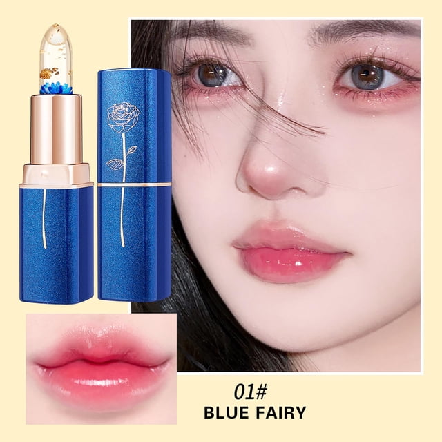 Xihbxyly Labial Que Cambia de Color, Hidratante Sensible a La Temperatura, Acabado Translúcido Brillante, Repara Grietas y Atenúa Líneas de Expresión, Imprescindible para El Maquillaje Diario, para T
