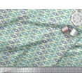 thumbnail image 2 of Soimoi Green Cotton Duck Fabric Diamond Geometric Fabric Prints By Yard 42 Inch Wide, 2 of 3