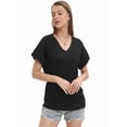 thumbnail image 6 of Women's Short Sleeve V-Neck Shirts Loose Casual Tee T-Shirt, 6 of 6