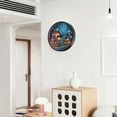 thumbnail image 6 of Indoor 12' Voice-Activated Luminous Decoration Wall Clock With LED Night Light Toadstools on Ground, 6 of 8