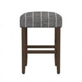 thumbnail image 4 of HomePop 25" Indoor Square Backless Upholstered Counter Stool, Midnight Stripe, 4 of 8